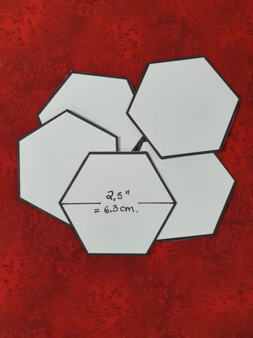 HEXAGONO 2.5″ 100 UNIDADES CARTÓN